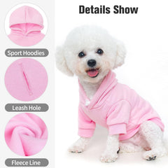 BINGPET dog hoodie back view showing snug, easy-fit design.