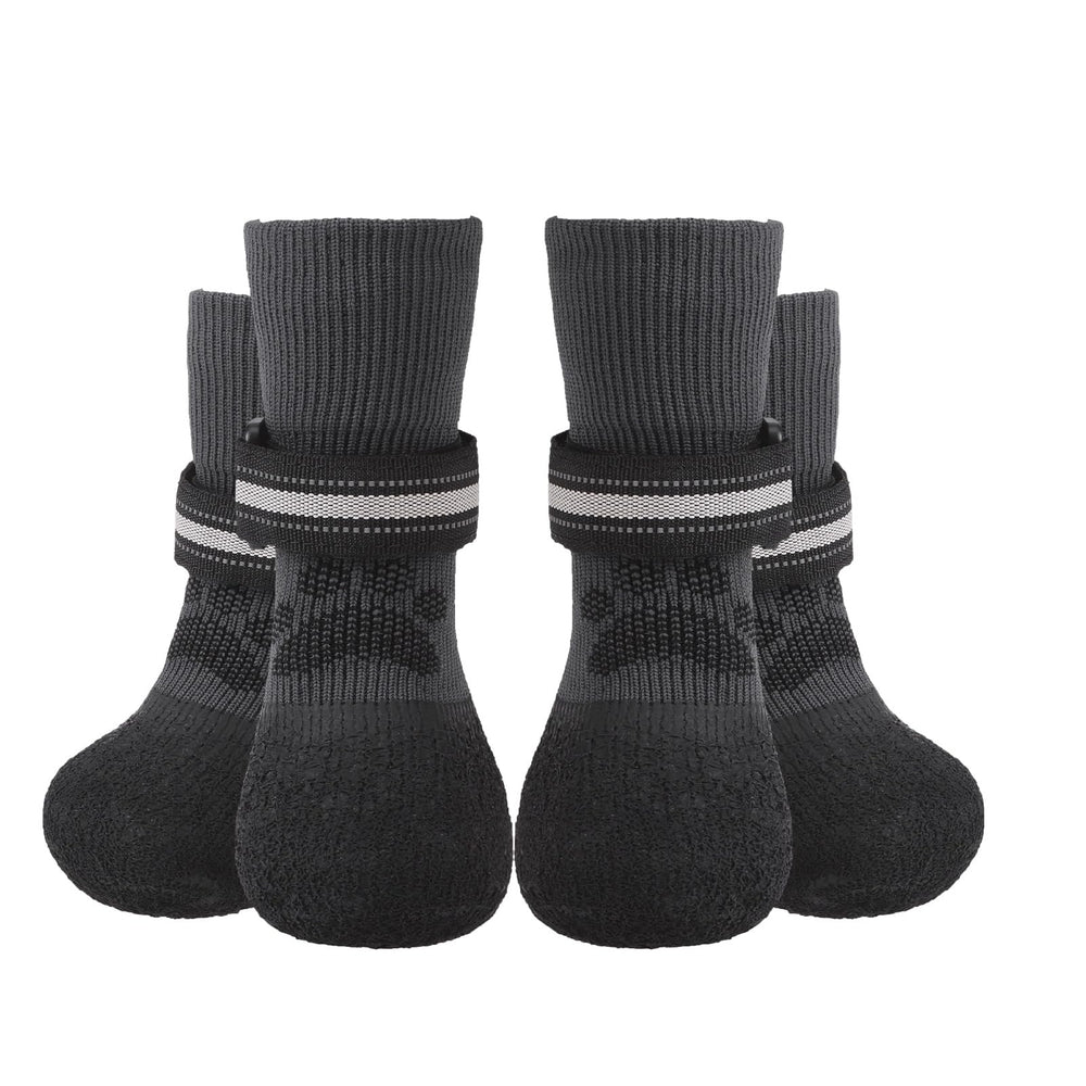 BINGPET dog socks with anti-slip sole for hardwood floor traction
