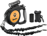 BINGPET dual retractable leash with 26ft reach for two dogs, ideal for spacious outdoor walks