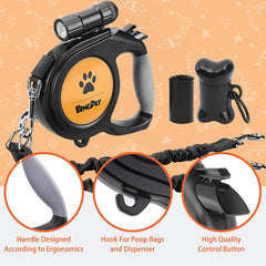 BINGPET 360-degree swivel design prevents tangles for smoother retractions