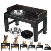 BINGPET elevated bowls base view showcases sturdy, space-saving design for any feeding setup