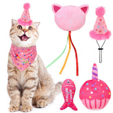Bandana para gato BINGPET, colorida y suave, ideal para fiestas y juego activo.