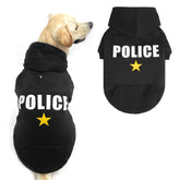 BINGPET Police Dog Hoodie front view for warmth and cozy fit