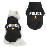 BINGPET Police Dog Hoodie front view keeps pups warm on cold walks