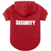 BINGPET security dog hoodie front view showing snug, warm fit for chilly walks.