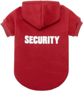 BINGPET security dog hoodie front view offering snug fit and warm fleece comfort.