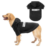 BINGPET security dog hoodie front view shows cozy fleece warmth