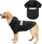 BINGPET security dog hoodie front view with plush warmth
