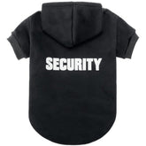 BINGPET security dog hoodie front view shows cozy fleece warmth for chilly walks.