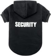 BINGPET security dog hoodie on a dog, cozy winter wear.