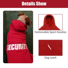 BINGPET security hoodie on dog looks stylish and bold.