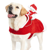 BINGPET Snowman dog costume front view for festive photos and warm comfort.