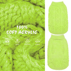 BINGPET thermal knitted dog sweater back view shows leash hole for easy strolls
