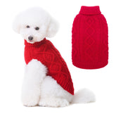 BINGPET Thermal Knitted Dog Sweater front view shows cozy warmth for chilly walks