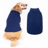 BINGPET thermal knitted dog sweater front view for warm daily walks.