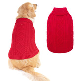 BINGPET thermal knitted dog sweater front view highlights cozy warmth for daily outdoor adventures.