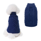 BINGPET thermal knitted dog sweater side view shows cozy warmth for daily walks.