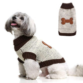 BINGPET Turtle Neck Dog Sweater front view for cozy winter walks.