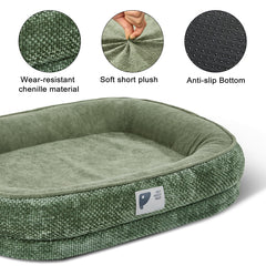 Bininl bed removable cover in green XS for easy cleaning