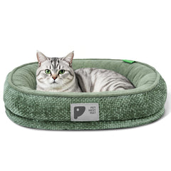 Bininl orthopedic cat bed green XS with egg crate foam for cozy lounging