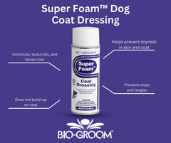 Bio-Groom Super Foam Coat Dressing spray in action for easy detangling and moisturization