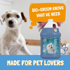 Bio-Groom shampoo being used in a puppy bath demonstrates gentle cleansing