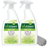 Biokleen Bac-Out 2-pack sprays for quick stain removal and odor control.