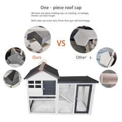 Birasil Wood Rabbit Hutch interior two-level layout encourages exploration and comfort.