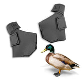 Birdy Bootie duck shoes front view showing secure fit for injured feet