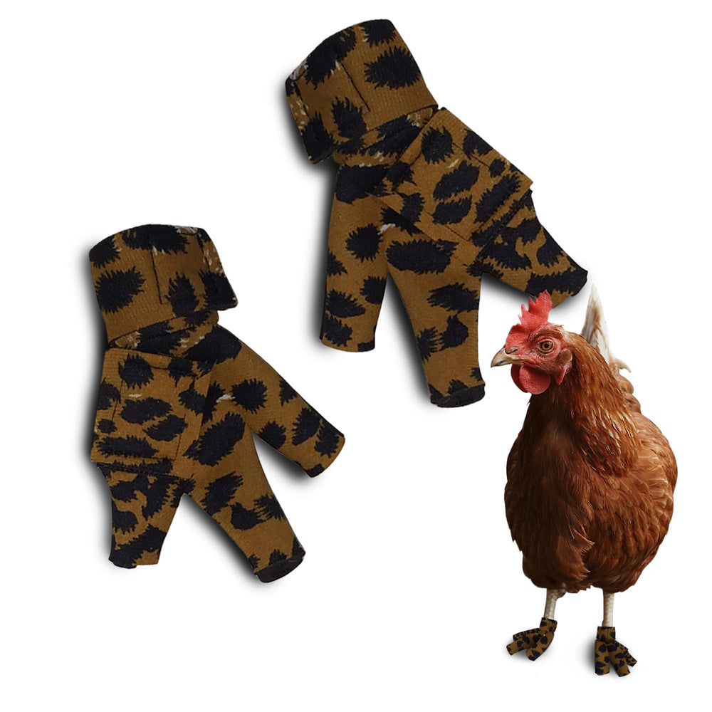 Birdy Bootie leopard open-toe closeup shows protective, breathable design for injured feet.