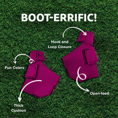 Birdy Bootie protecting duck foot with wound-covering design for safe outdoor exploration.