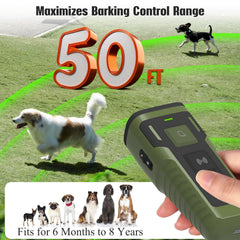 Birvsw bark deterrent wristband worn for portable training during outdoor trips.