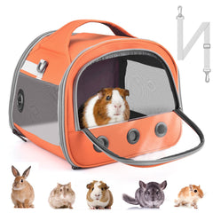 Bissap Guinea Pig Carrier Bag front window improves visibility during travel