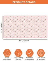 Bissap pee pad waterproof layer close-up shows fast-drying protection.