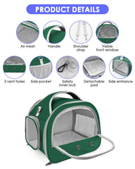 Bissap small animal carrier showing bite-resistant ventilation net for airflow.