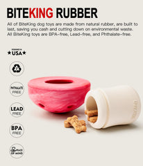 BiteKing durable natural rubber ensures long-lasting play for dogs.