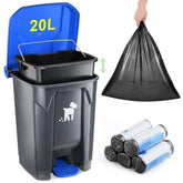 Biubiucat outdoor waste container front view shows 20L capacity for easy daily cleanup