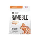 BIXBI Rawbble freeze-dried dog food bag 26oz highlights shelf-stable protein for meals