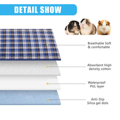 Blaoicni guinea pig cage liner absorbs moisture quickly with a thick absorbent layer.