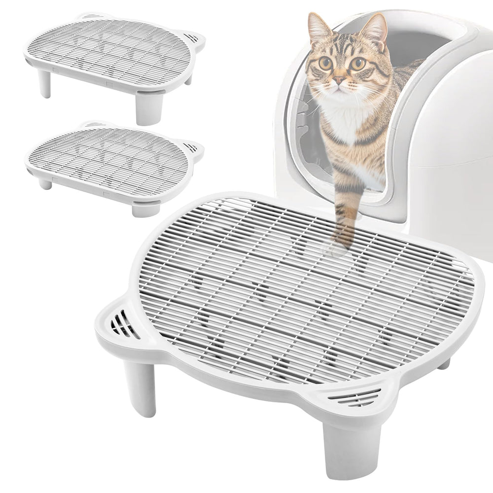Blata litter-catching-step platform traps litter from paws to protect floors