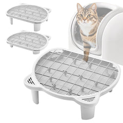 Blata litter-catching-step platform traps litter from paws to protect floors