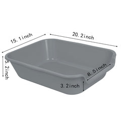 Blaucasa low-entry dog litter box side view for easy access