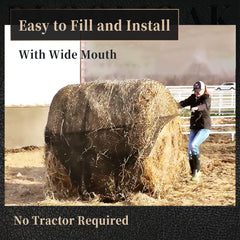 Bloomoak hay net UV-resistant material shown outdoors for long-lasting durability.