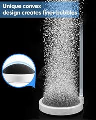 BLOTFISH air stone in tank setup demonstrates compact aeration for small to mid tanks.