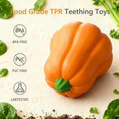 BluBrk chew-resistant TPR with textured ridges promotes gum massage during chewing.