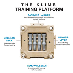 Blue-9 KLIMB pawgrip surface enhances secure footing during exercises.