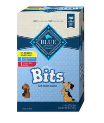 Blue Buffalo Blue Bits soft-moist training dog enjoying treats during training.
