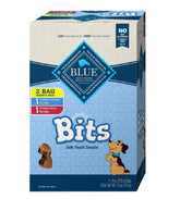 Blue Buffalo Blue Bits soft-moist training treats front view, great for training rewards.