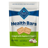 Blue Buffalo Health Bars bag front highlighting oven-baked aroma for tasty rewards.