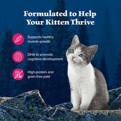 Blue Buffalo Wilderness grain-free no-chicken-byproduct image signals wholesome, poultry-free nutrition.